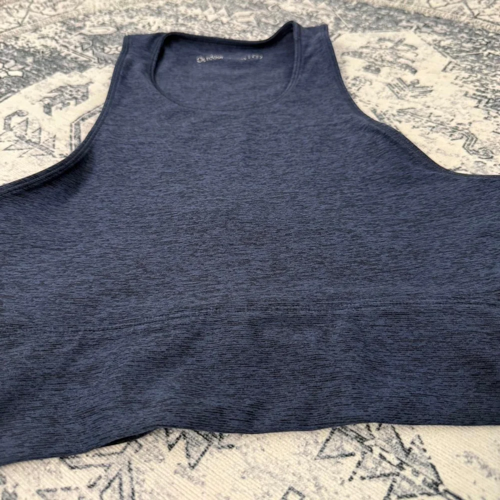 Outdoor Voices Navy Blue Slash Back Crop Top Sports Bra - Size S